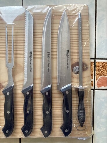  Beden Profesyonel 11li bıçak seti ve kesme tahtası