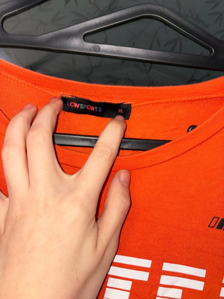 Renkli Baskılı Turuncu Kısa Kollu Tişört - Görsel 2