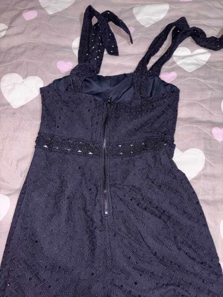 Siyah Dantel Detaylı Uzun Kadın Tulum - Görsel 3