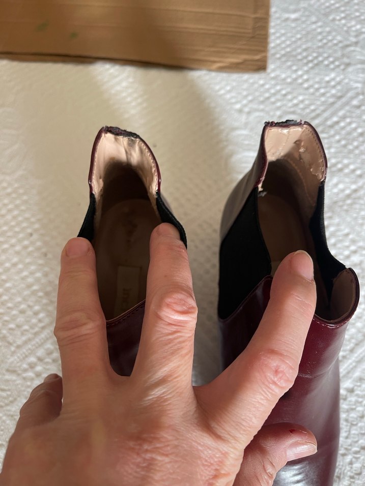 Bordo Deri Stiletto Topuklu Kadın Bot - Görsel 2