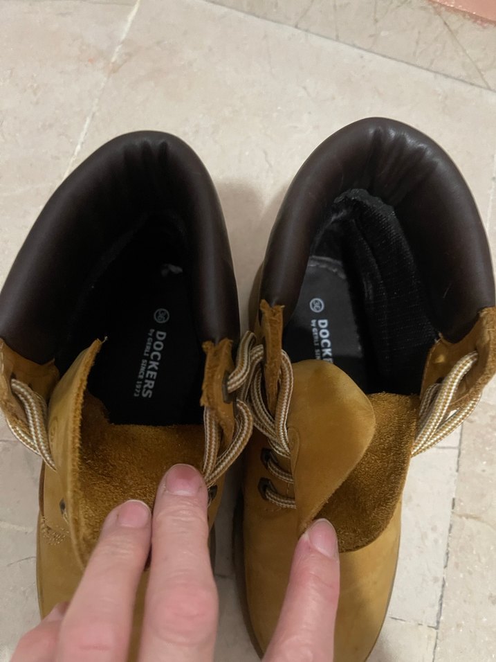 Bej Süet Bağcıklı unisex  Bot - Görsel 4