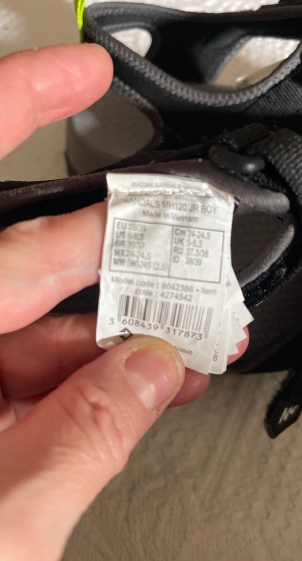 Gri Erkek Çocuk Cırtcırtlı Sandalet decadhlon dan alındı - Görsel 5