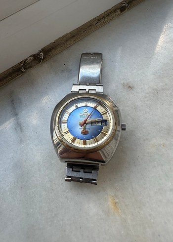 Parlak Mavi Omax Vintage Otomatik Erkek Kol Saati Omax