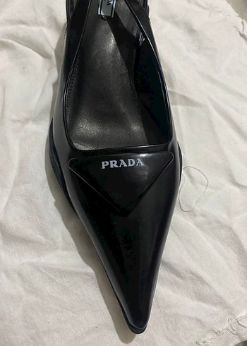 38 Beden siyah Renk Prada Siyah Tokalı Stiletto Kadın Ayakkabı