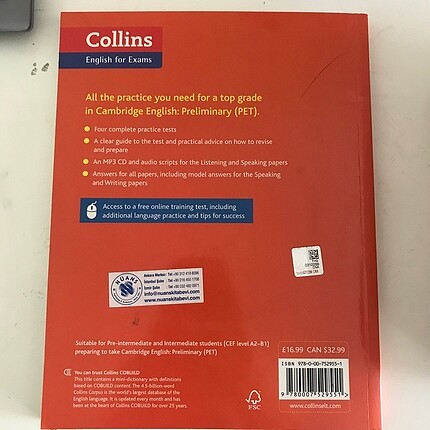  Collins preliminary kitap