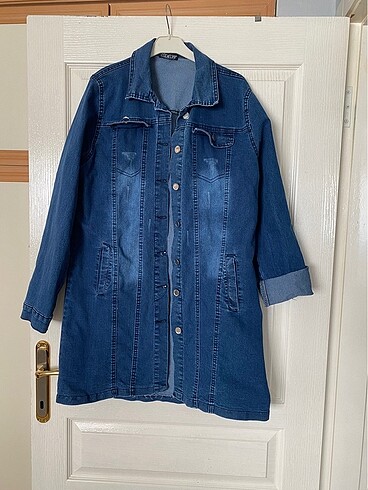 Uzun Denim Kot Ceket