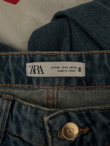 40 Beden lacivert Renk Zara Baggy Jean Pantolon