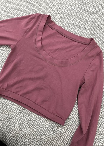 Bordo Uzun Kollu Hamile Tişörtü - Görsel 2