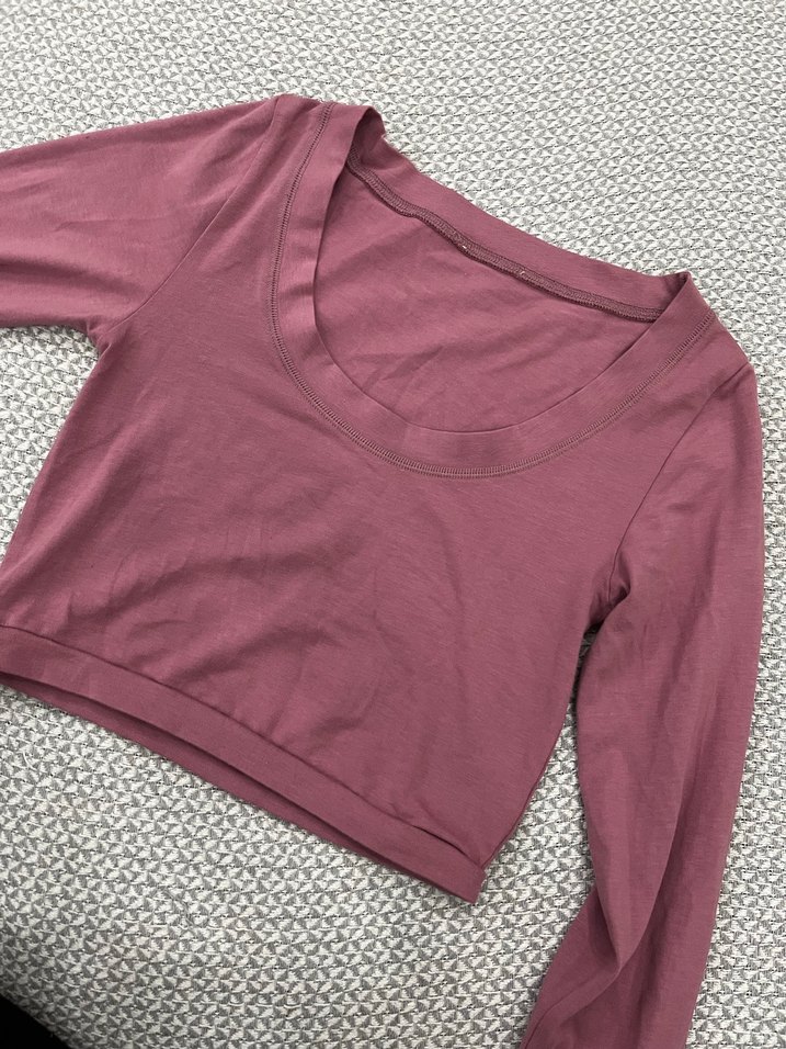 Bordo Uzun Kollu Hamile Tişörtü - Görsel 2