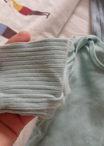 Gri Erkek Bebek Uzun Kollu Triko Body - Görsel 6