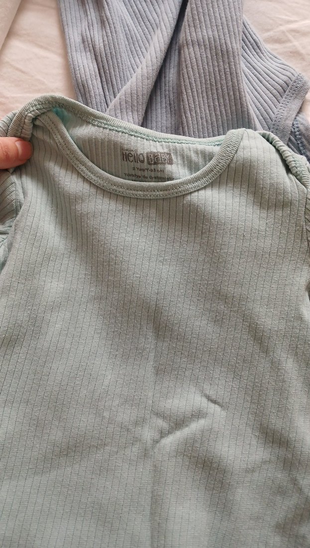 Gri Erkek Bebek Uzun Kollu Triko Body - Görsel 5