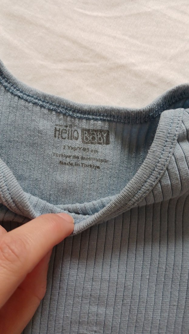 Gri Erkek Bebek Uzun Kollu Triko Body - Görsel 3