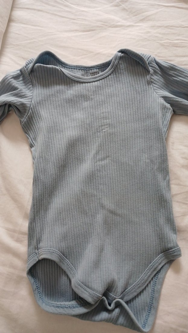 Gri Erkek Bebek Uzun Kollu Triko Body - Görsel 2