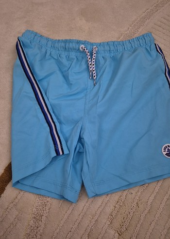 Mavi renk deniz şortu 8-9 yaş - Görsel 3