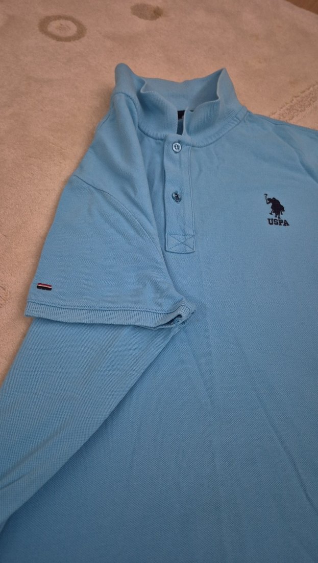 Erkek Mavi Kısa Kollu Polo Tişört 13-14 yaş - Görsel 2