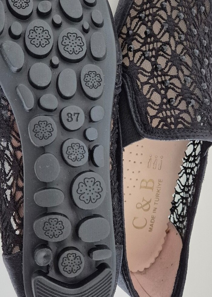 Dantel yazlık sandalet  - Görsel 4