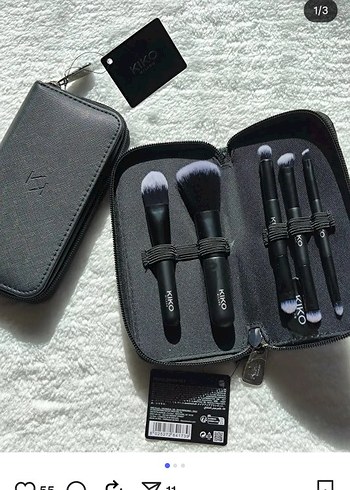 KIKO Siyah Makyaj Fırça Seti ve Kılıfı - Görsel 5