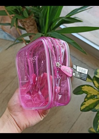 Fermuarlı Pembe Kadın Makyaj Çantası