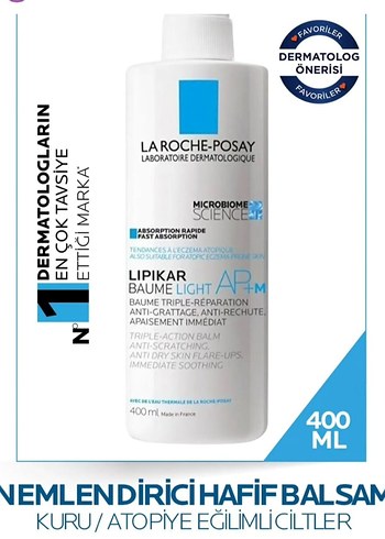 La Roche-Posay Lipikar Baume Light 400 ml Nemlendirici