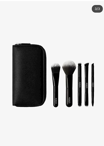 Kiko Siyah Makyaj Fırçası Seti ve Taşıma Çantası - Görsel 3