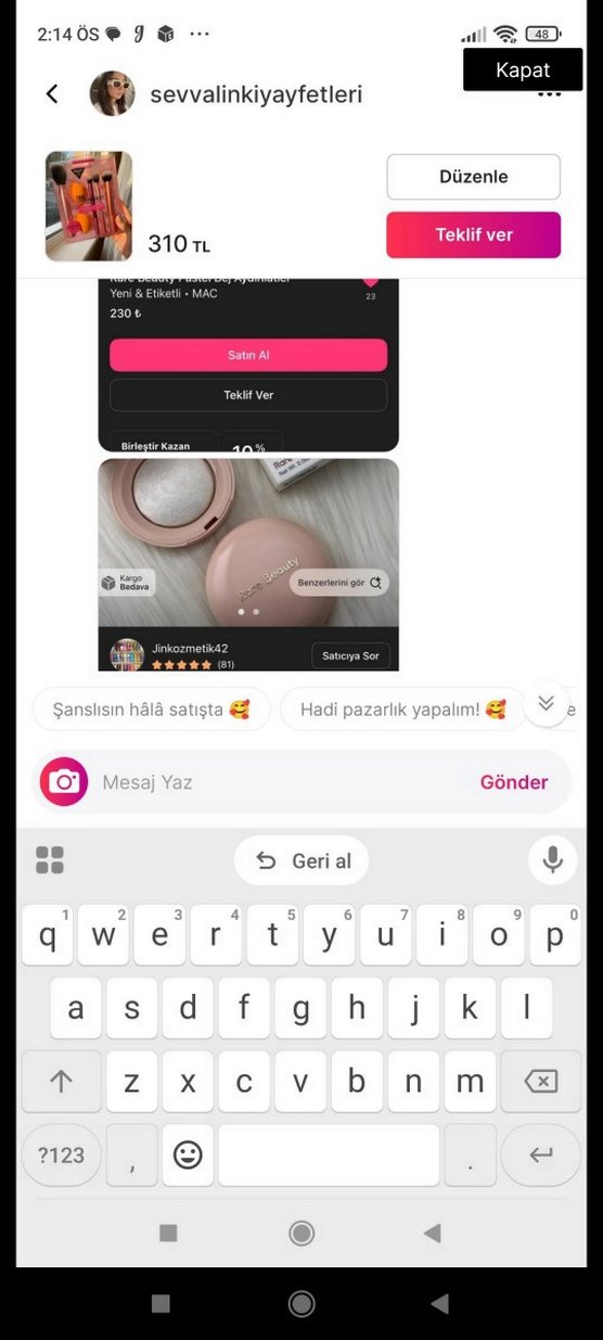 Prestige Pembe Makyaj Fırça Seti ve Sünger - Görsel 3