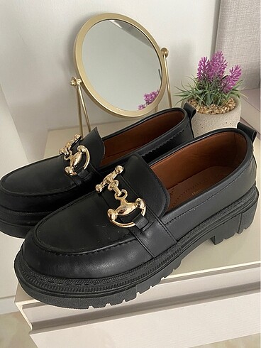 40 Beden Siyah loafer