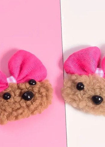 Pembe Fiyonk Detaylı Çocuk Toka Seti - Görsel 3