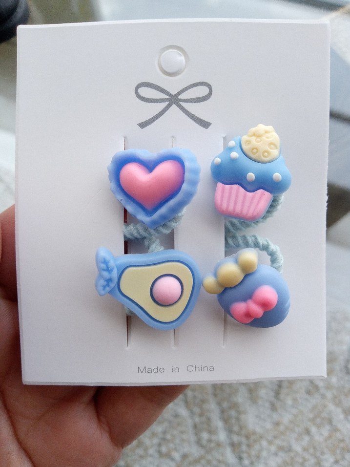 Pastel Mavi Boncuklu Çocuk Saç Tokaları - Görsel 2