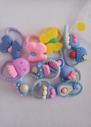 Renkli Elastik Çocuk Saç Tokaları - Görsel 3