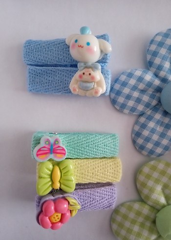 Çiçek ve Karakter Figürlü Renkli Çocuk Toka Seti - Görsel 6