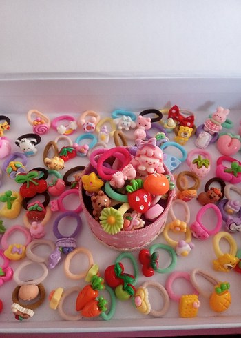 Renkli Elastik Çocuk Saç Tokaları - Görsel 7