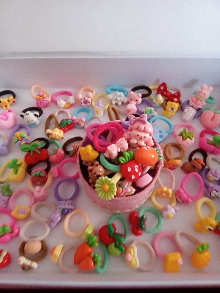 Renkli Elastik Çocuk Saç Tokaları - Görsel 5