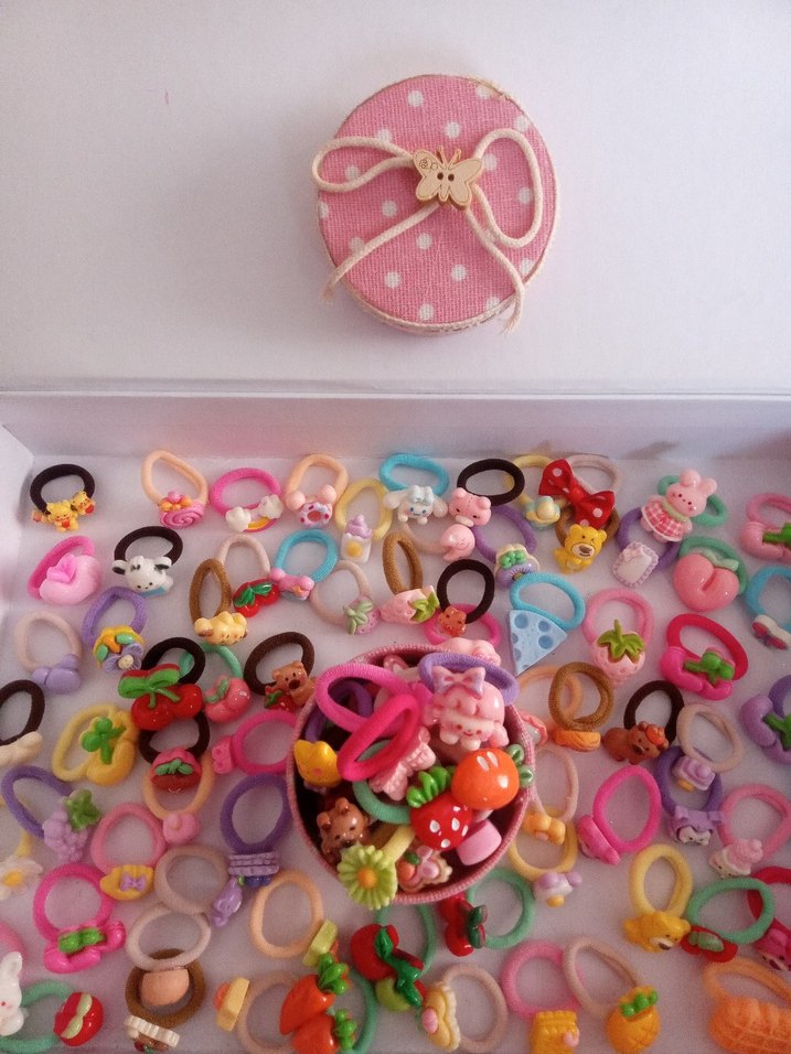 Renkli Elastik Çocuk Saç Tokaları - Görsel 3