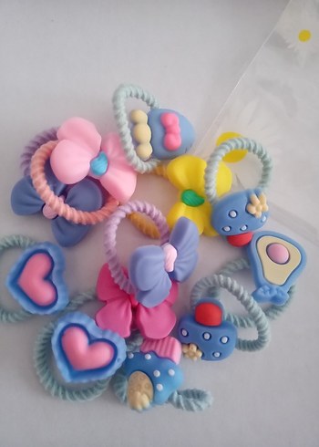 Renkli Elastik Çocuk Saç Tokaları - Görsel 5