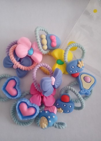 Renkli Elastik Çocuk Saç Tokaları - Görsel 3