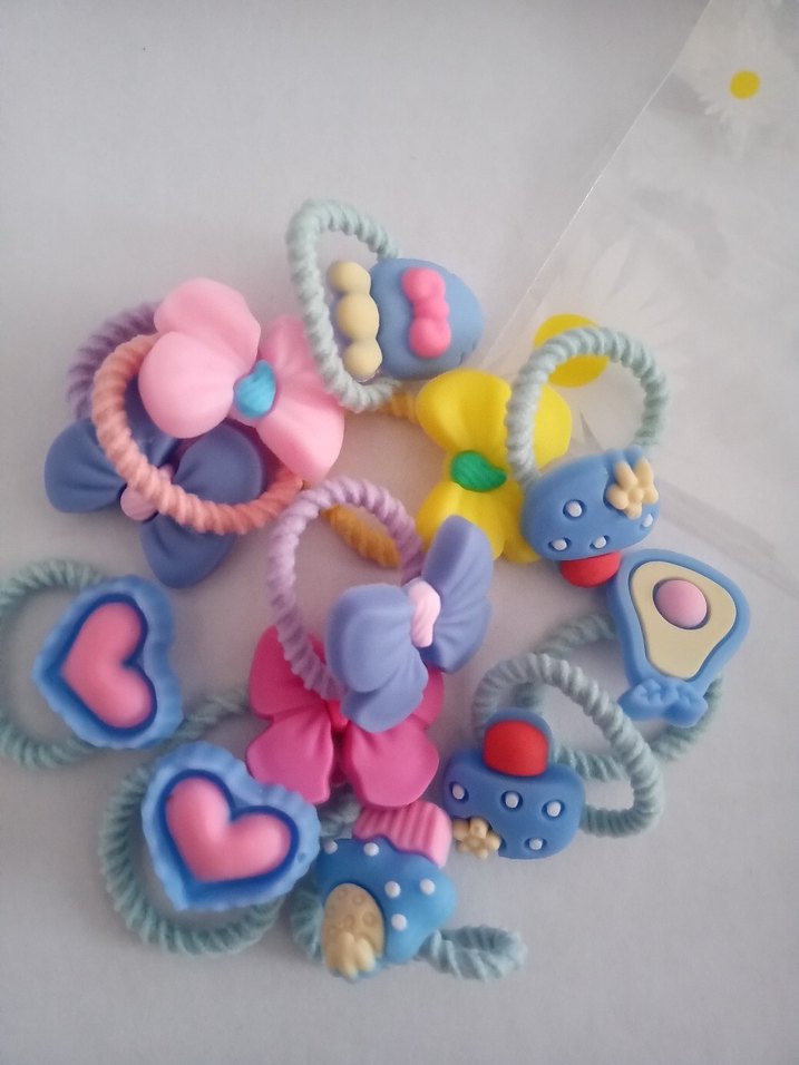 Renkli Elastik Çocuk Saç Tokaları - Görsel 5