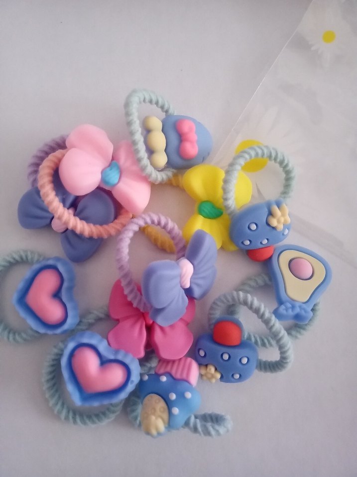 Renkli Elastik Çocuk Saç Tokaları - Görsel 4