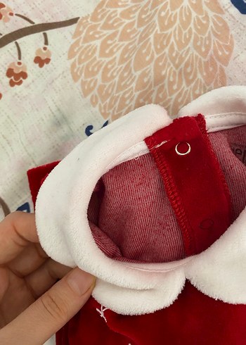 Kız Çocuk Kırmızı Uzun Kollu Nakışlı Elbise - Görsel 3