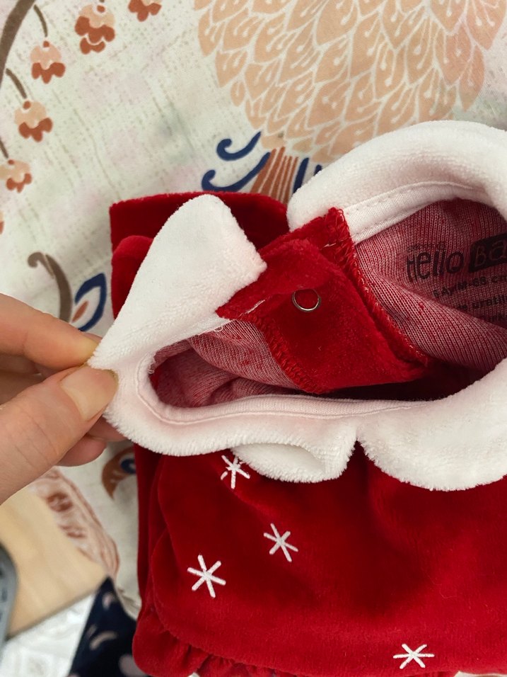 Kız Çocuk Kırmızı Uzun Kollu Nakışlı Elbise - Görsel 2