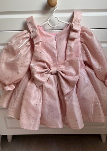 Pembe Kız Çocuk Fırfırlı Elbise - Görsel 2