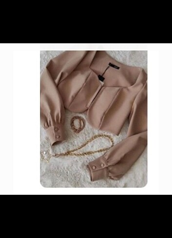 Crop ceket