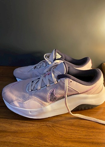 Pembe Bağcıklı Nike Spor Kadın Sneaker - Görsel 3