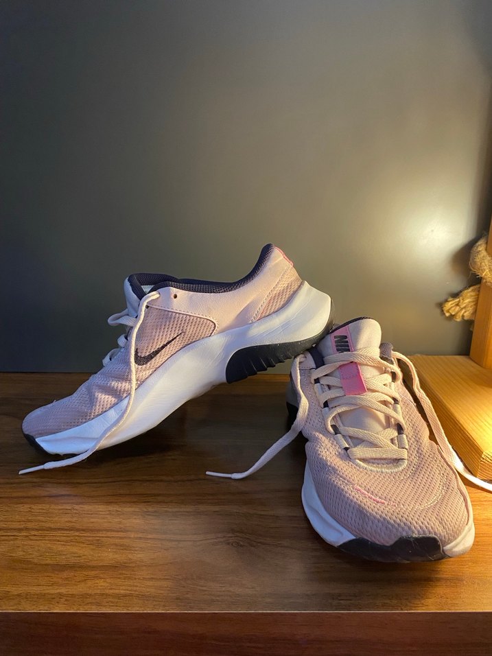 Pembe Bağcıklı Nike Spor Kadın Sneaker - Görsel 2