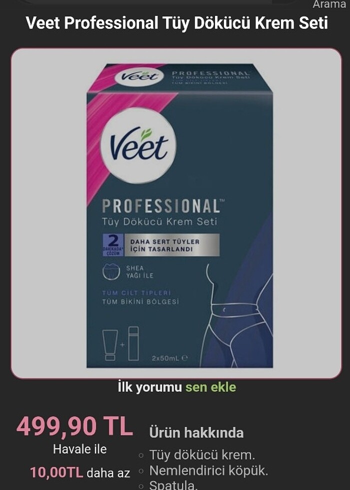 Veet profesyonel tüy dökücü krem seti - Görsel 3