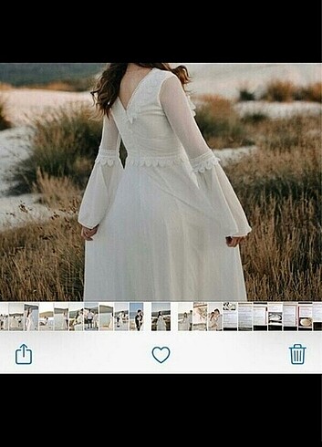 36 Beden Beyaz elbise