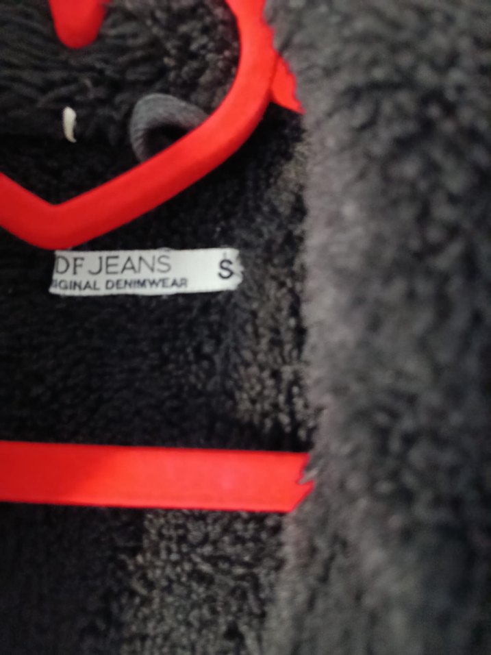 Gri Düğmeli Jean Ceket, Uzun Kollu, Normal Boy - Görsel 3