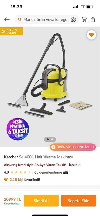 Karcher Halı ve Koltuk Yıkama Makinesi