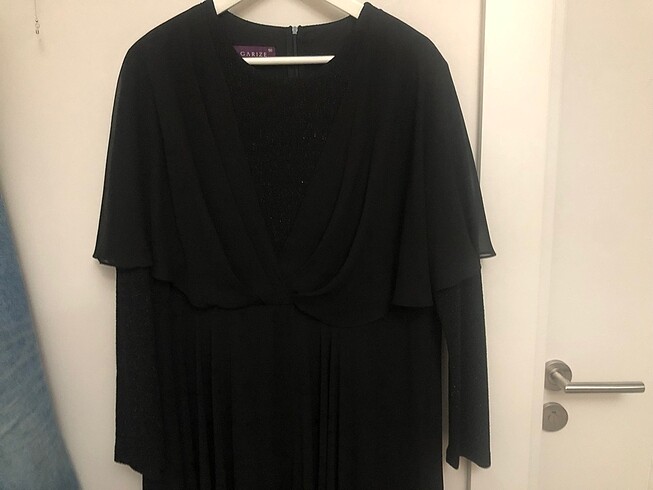 Siyah üst iç kısmı ışıltı detaylı abiye - Görsel 5