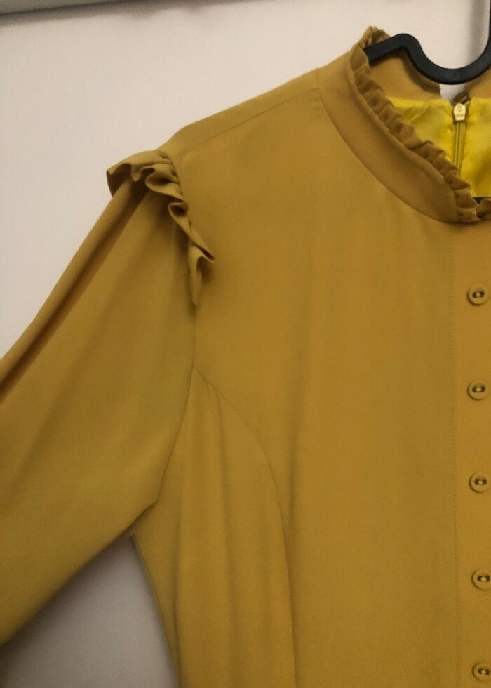 Hardal abiye elbise - Görsel 2