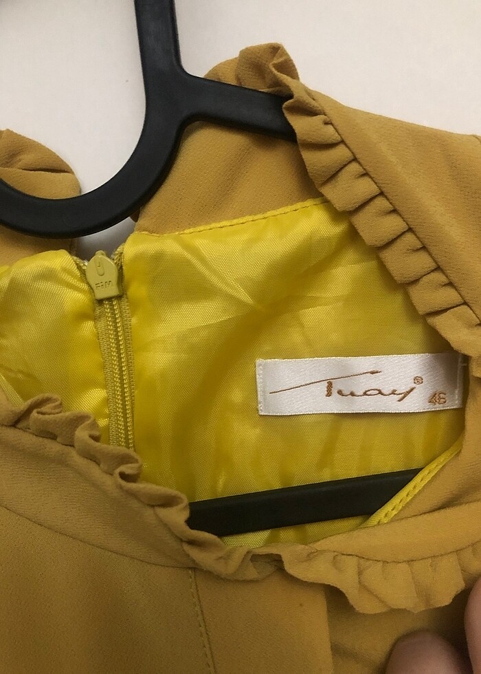 Hardal abiye elbise - Görsel 5